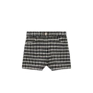 Zara textured Houndstooth Shorts